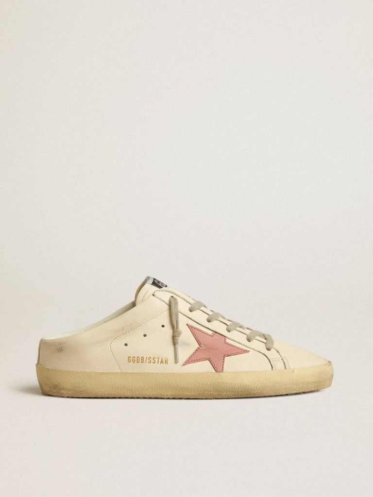 Women's Super-Star Sabots In Nappa With Pink Leather Star Women Golden Goose Super-Star Sabot - 1
