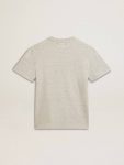 Women’s T-Shirt In Gray Melange Cotton With Seasonal Print Gray Melange Women Golden Goose T-Shirts & Tops - 5
