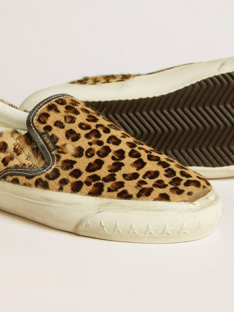 Women's Vce Penstar In Leopard-Print Pony Skin With Black Leather Heel Tab Women Ggdb Classics Golden Goose - 3