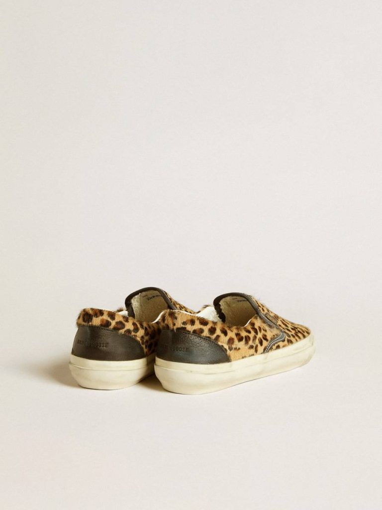 Women's Vce Penstar In Leopard-Print Pony Skin With Black Leather Heel Tab Women Ggdb Classics Golden Goose - 4