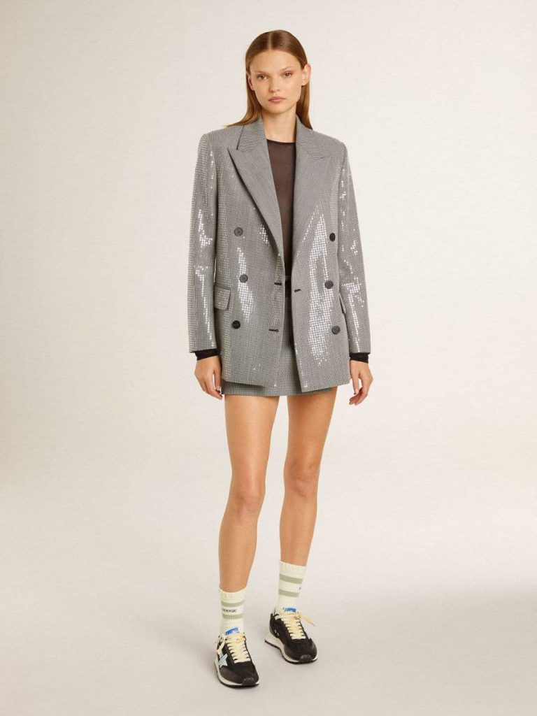Worn-White Socks With Distressed Details And Sage-Green Stripes Golden Goose Worn White Socks Women - 5